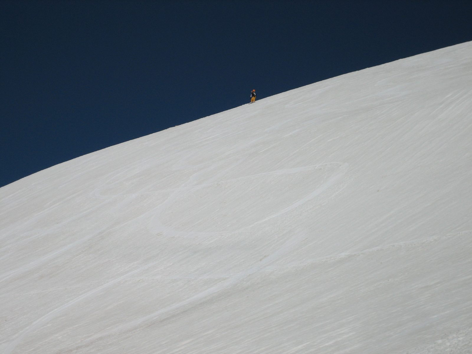 Catherine beginning her descent.