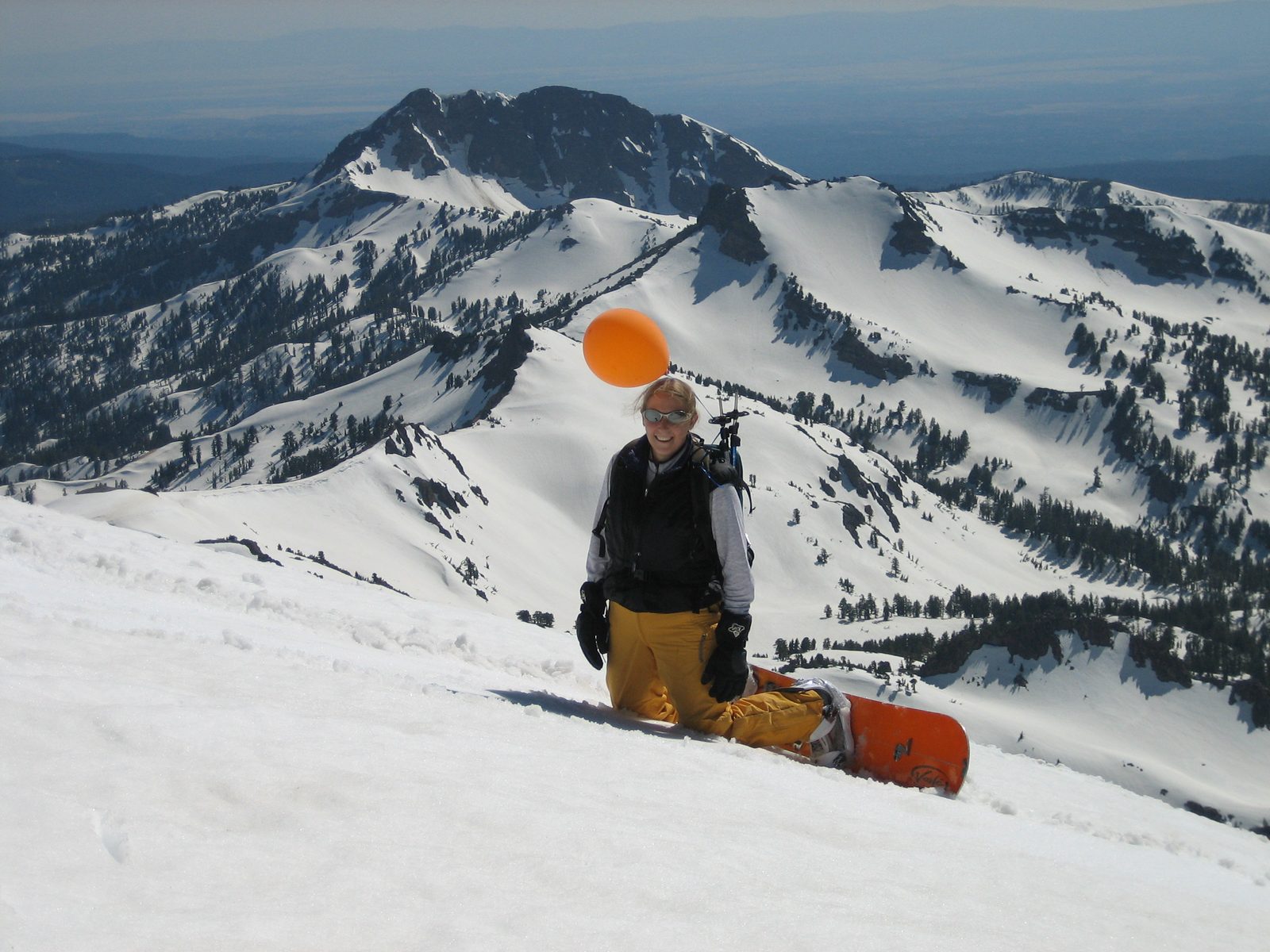 Happy kid, with a lot of mountain left to ski.