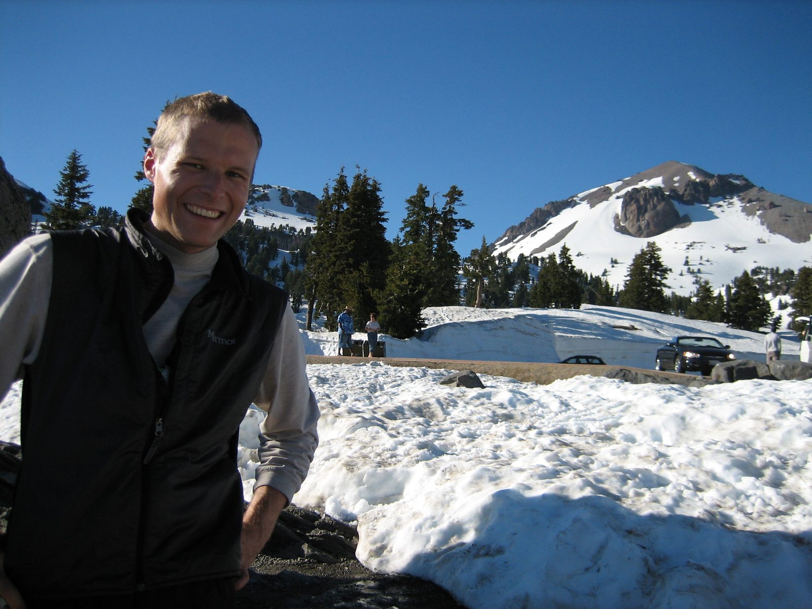 John in front of Lassen.  Tired but satisfied.