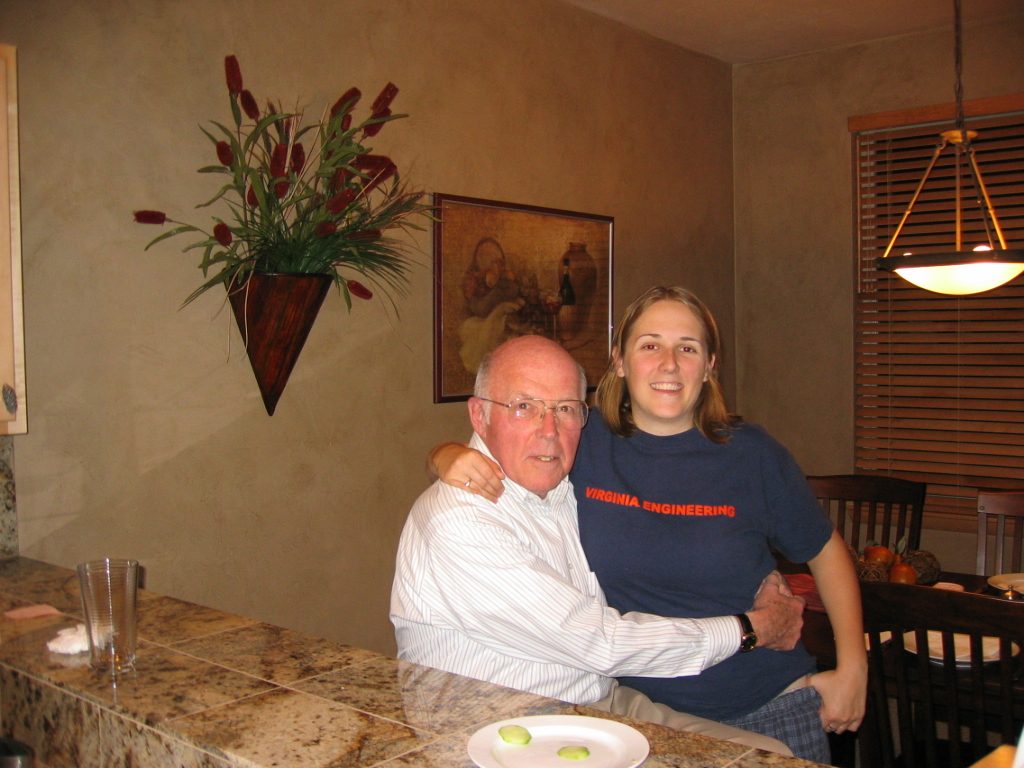 And later, Catherine and Dad relax in the (very very nice) condo.