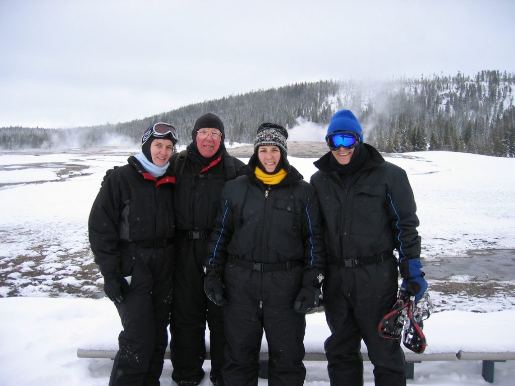 At Old Faithful, pre-explosion.