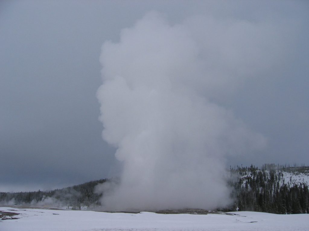 The actual event was much more fun to watch than the picture imply.  There really is a gyser in...
