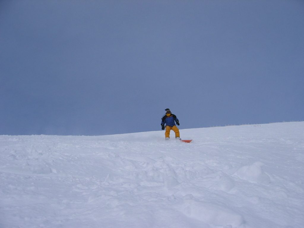 Catherine on her way down the same bowl