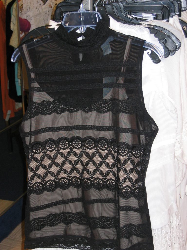 Sleeveless top that matches skirt