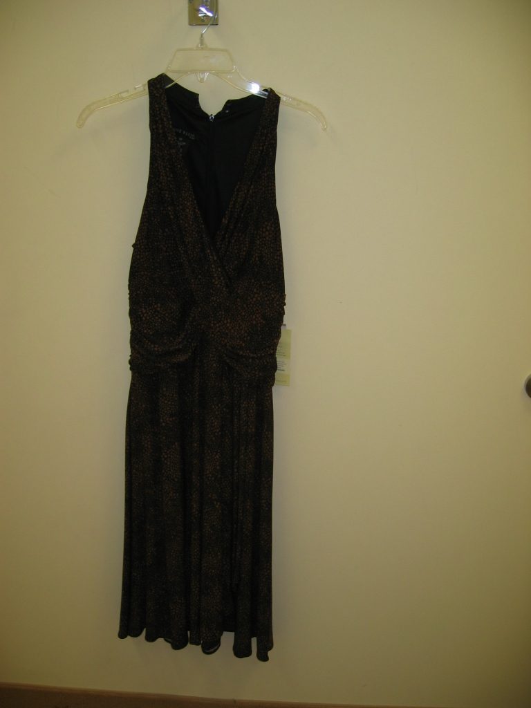 Brown and black dress