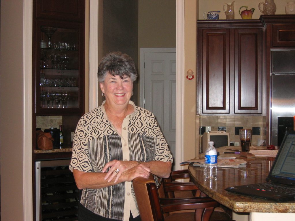 Barbara in her sparkling golf course home