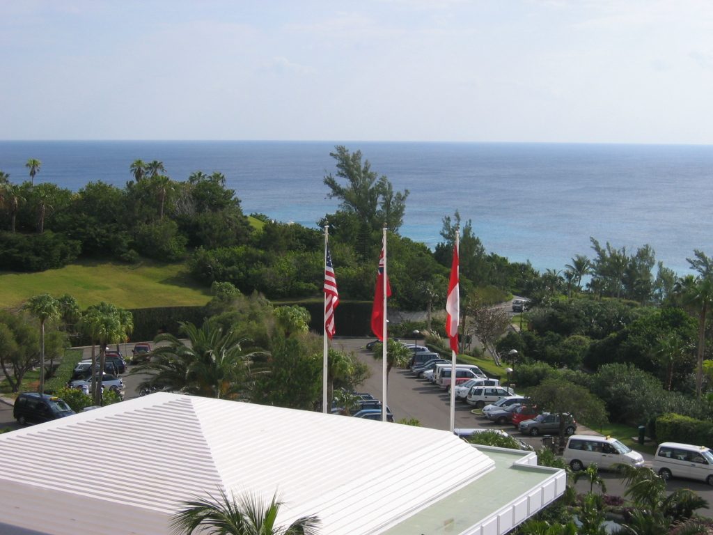 View from my bedroom of front of hotel