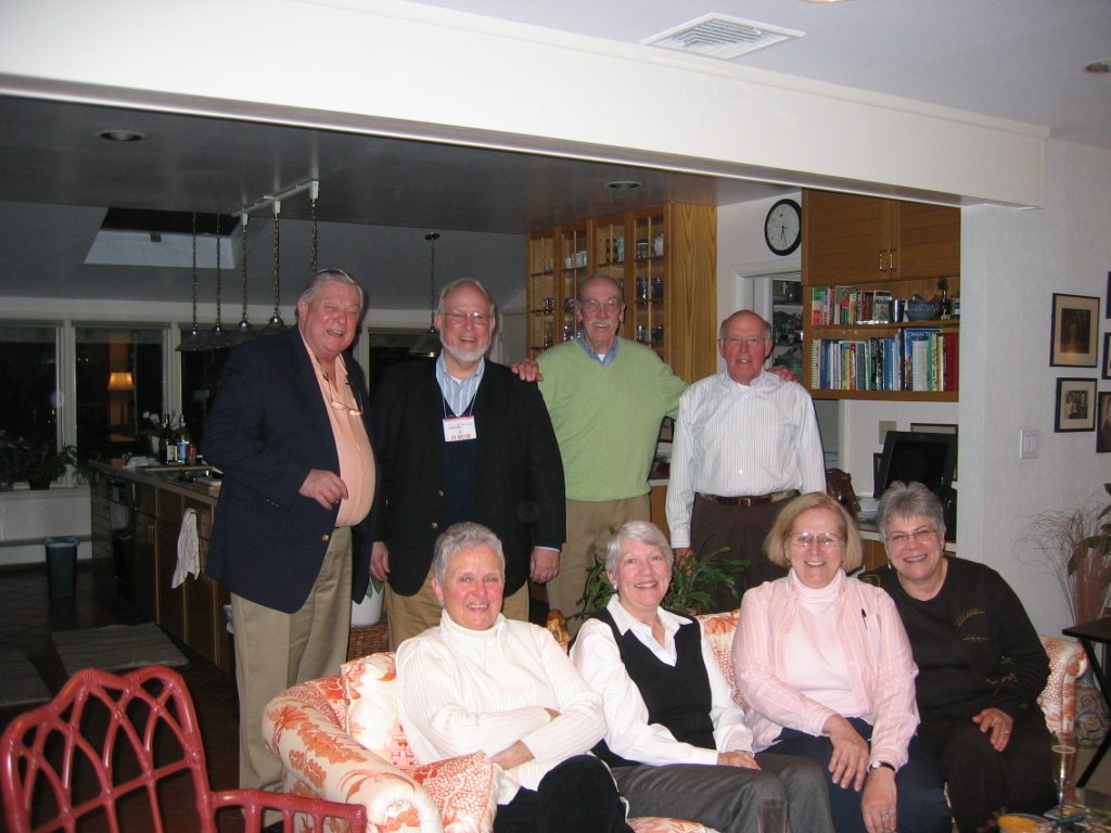 Dinner party before the Bermuda trip ... usual crew ... les, al, tom, dad ... diane, annie, me, anne