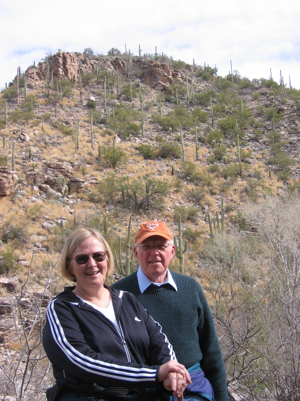 Met a guy who volunteered to take a picture ... .and then we ran into him at Basha's (the local...
