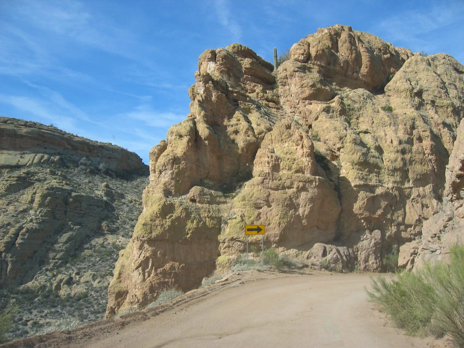 I think the road has gone to dirt / gravel by this point
