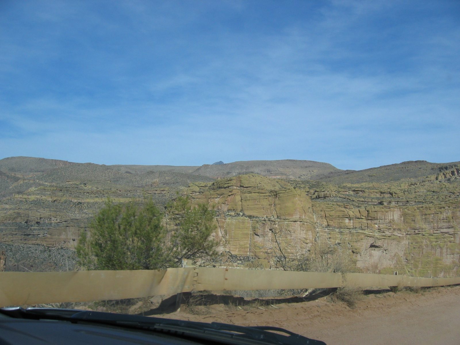 The drop off to our left was extreme