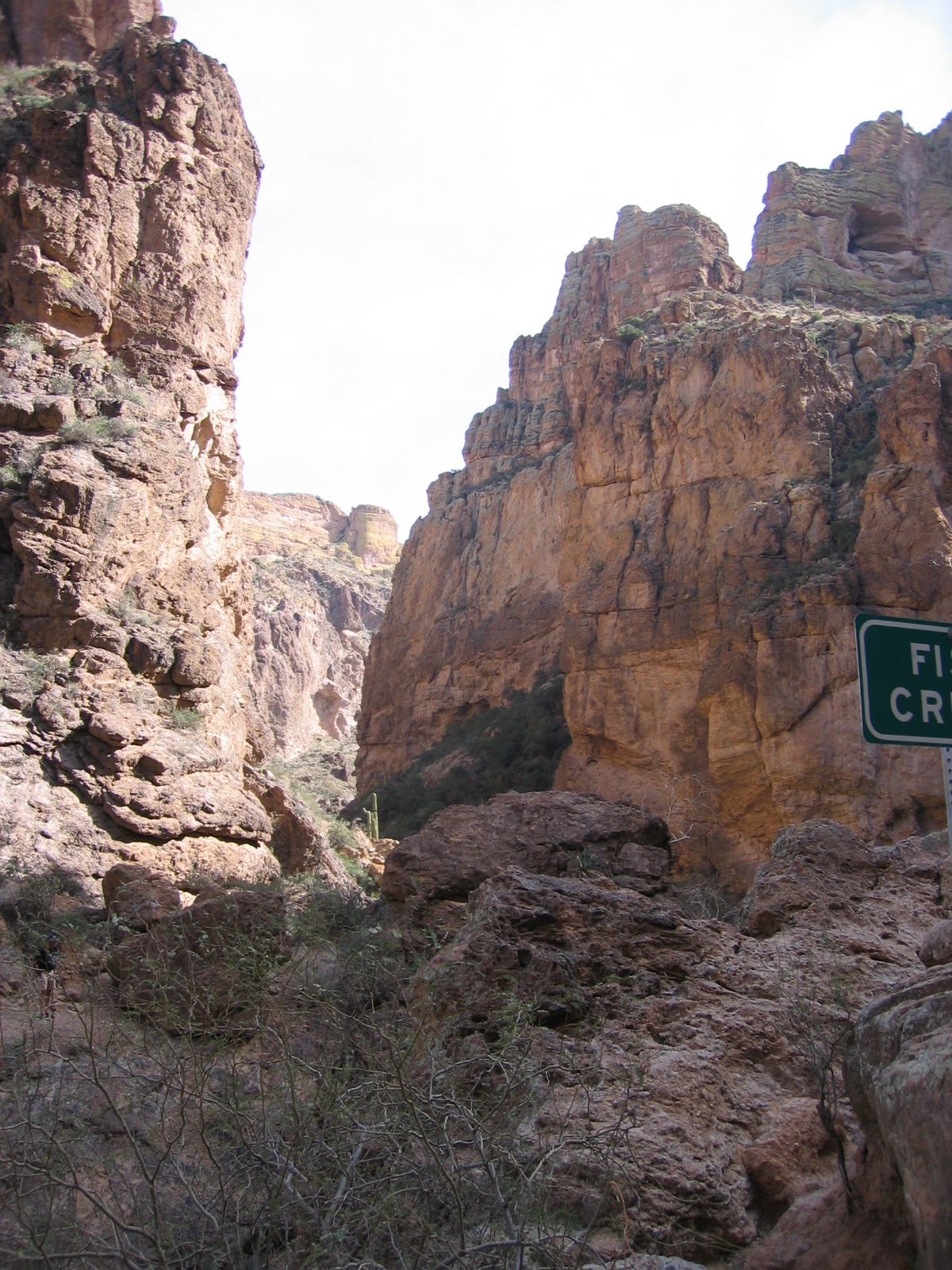 This is the gorge on the other side of the Fish Creek bridge