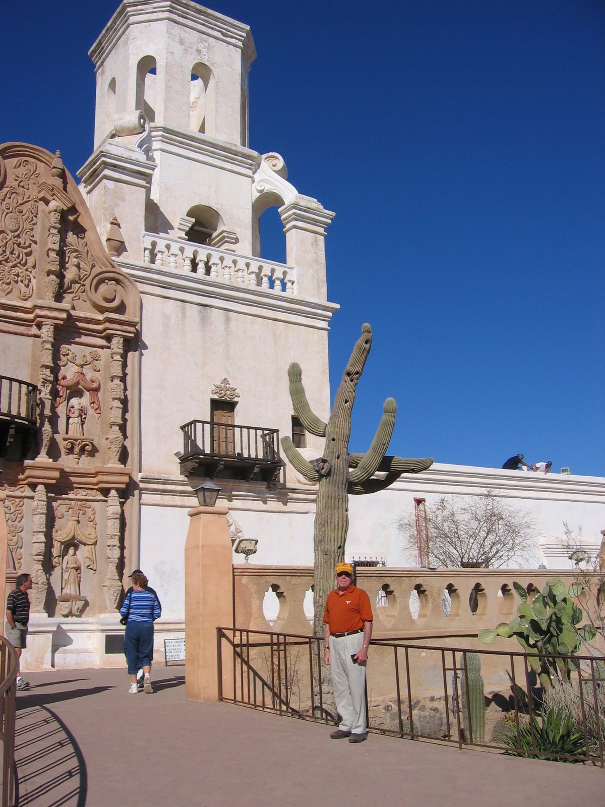 The "white dove of the desert" with Peter out front