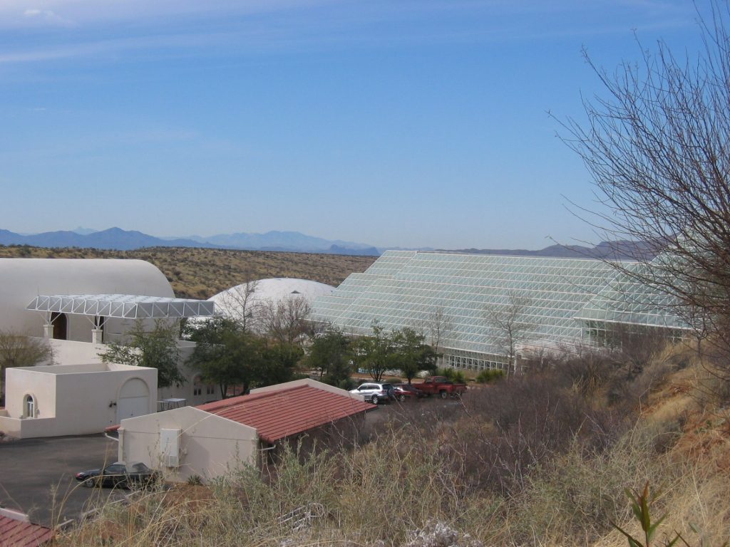 View of the Bio 2 from the Village