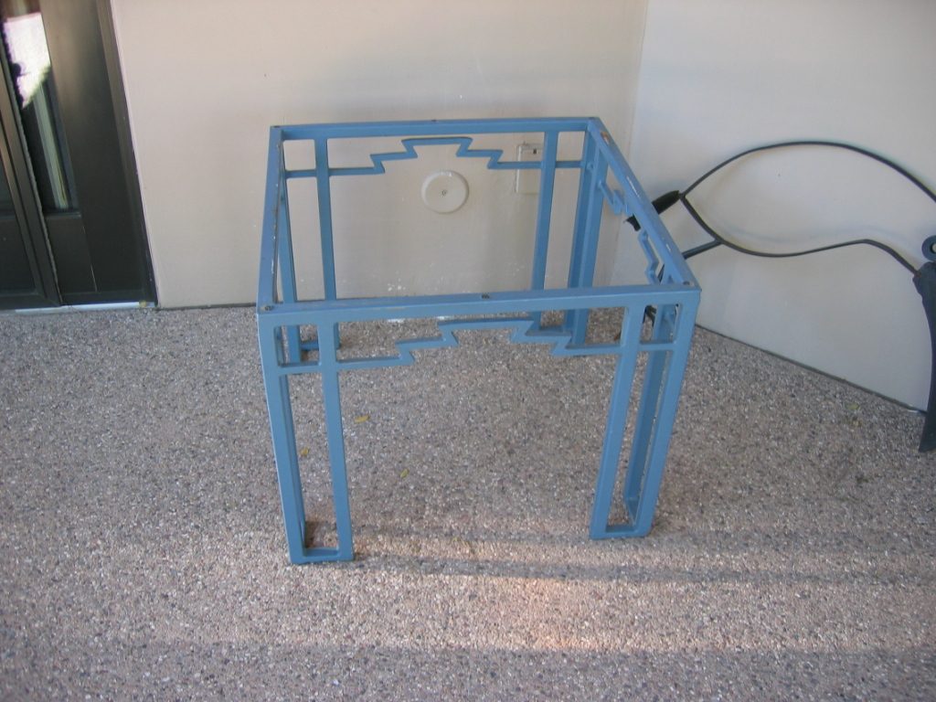 Matching table; also has glass top which I don't believe is on in this picture