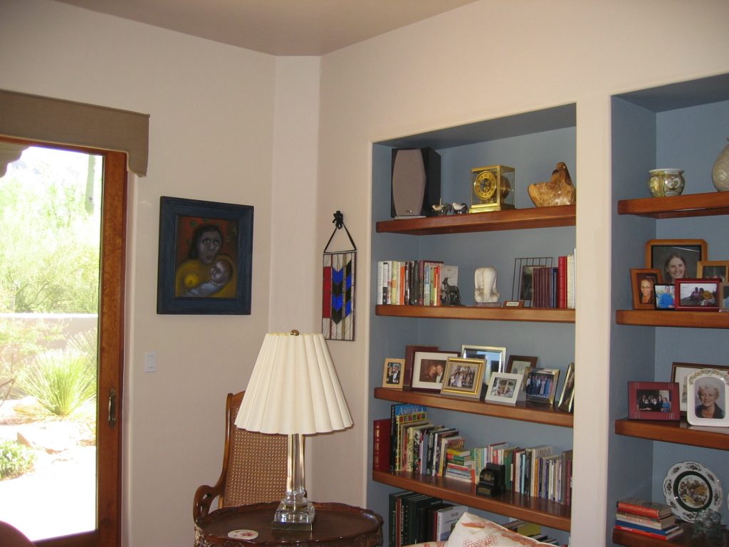 NE corner of family room.  The famous Aristotle painting doesn't show well, but you get a feel...