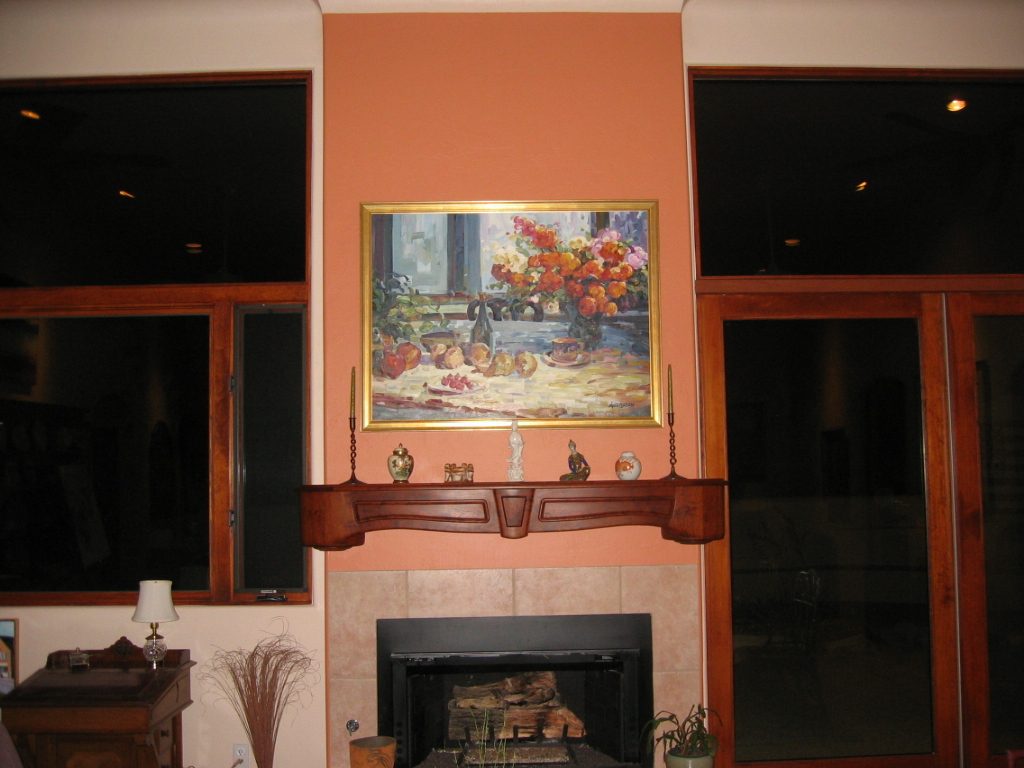 Taken at night ... very dramatic placement of this photo; first thing you see when you walk in the door.