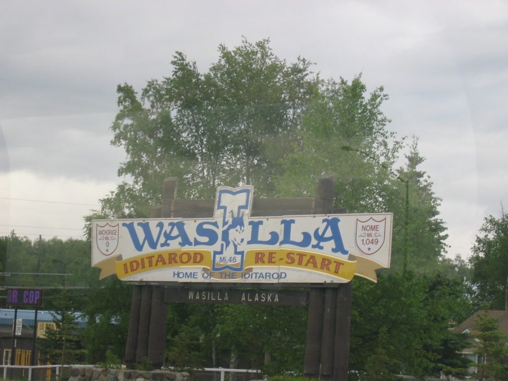 Passing through by train on our way to Denali.  Our on-board guide pointed out that this town...
