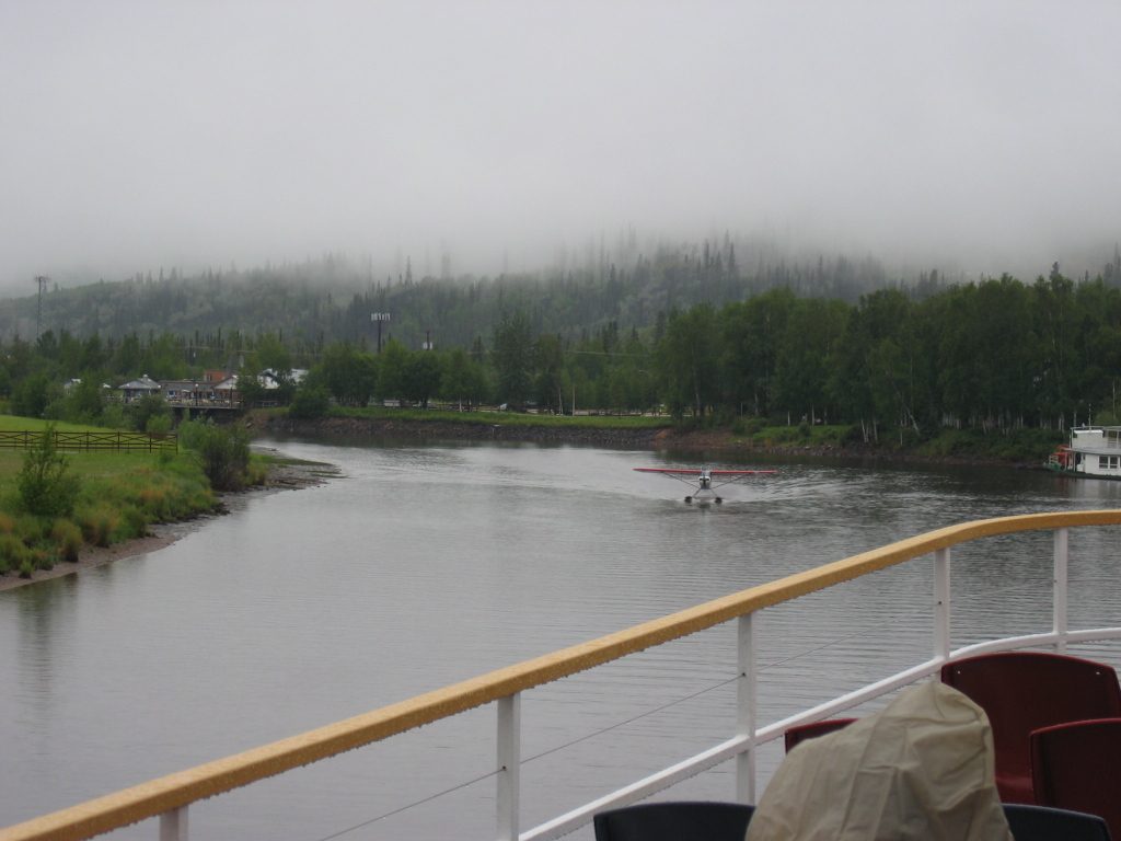 We saw hundreds of small planes in Alaska.  This one was landing on the river in front of us. ...