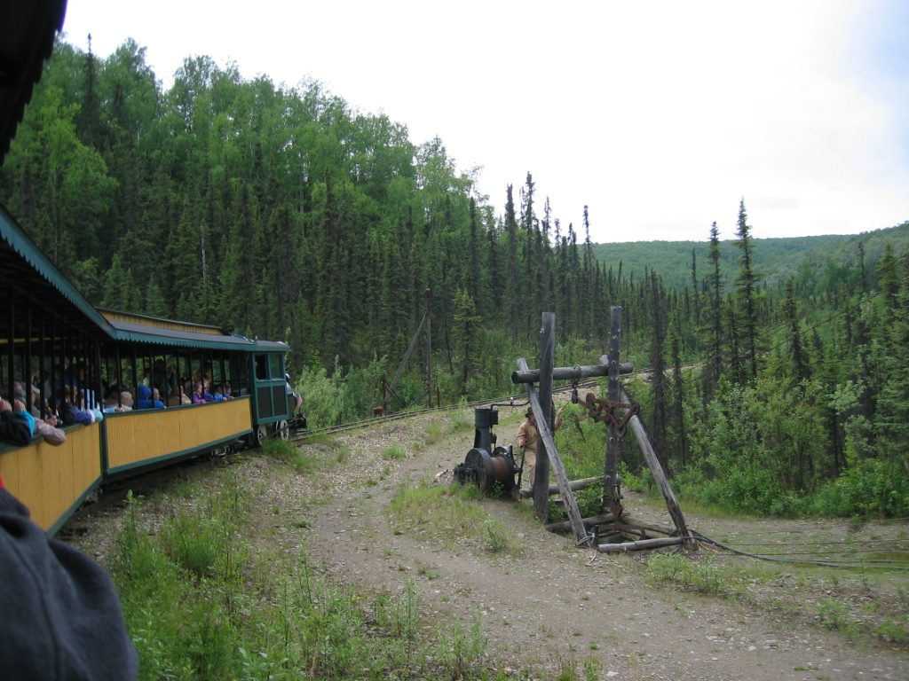 This is the train we're on, having gone through the underground mine, and past the 'harvesting' section.