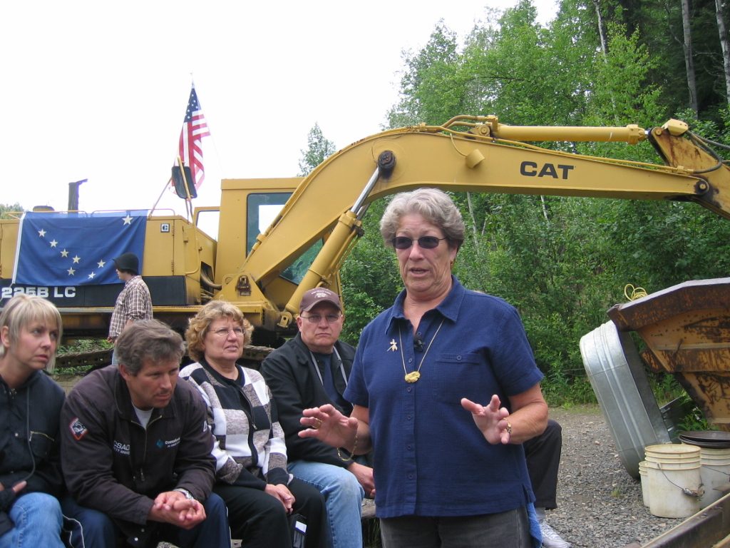 She was explaining to us how you mine gold ... she's doing it in Fairbanks for 30+ years.