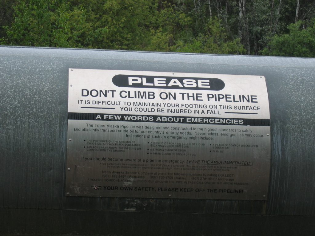 From the mining camp to today's fuel.  This is the famous "Alaska Pipeline" at a spot above...