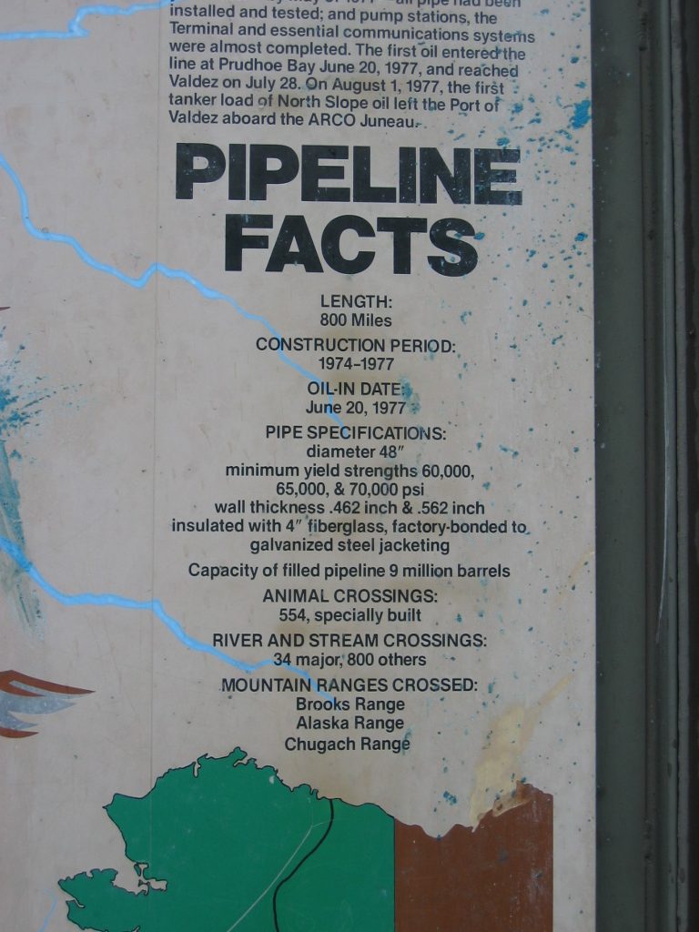 Some of the facts.  It's currently running at 1/3 capacity.  Alyeska, the oil company consortium...
