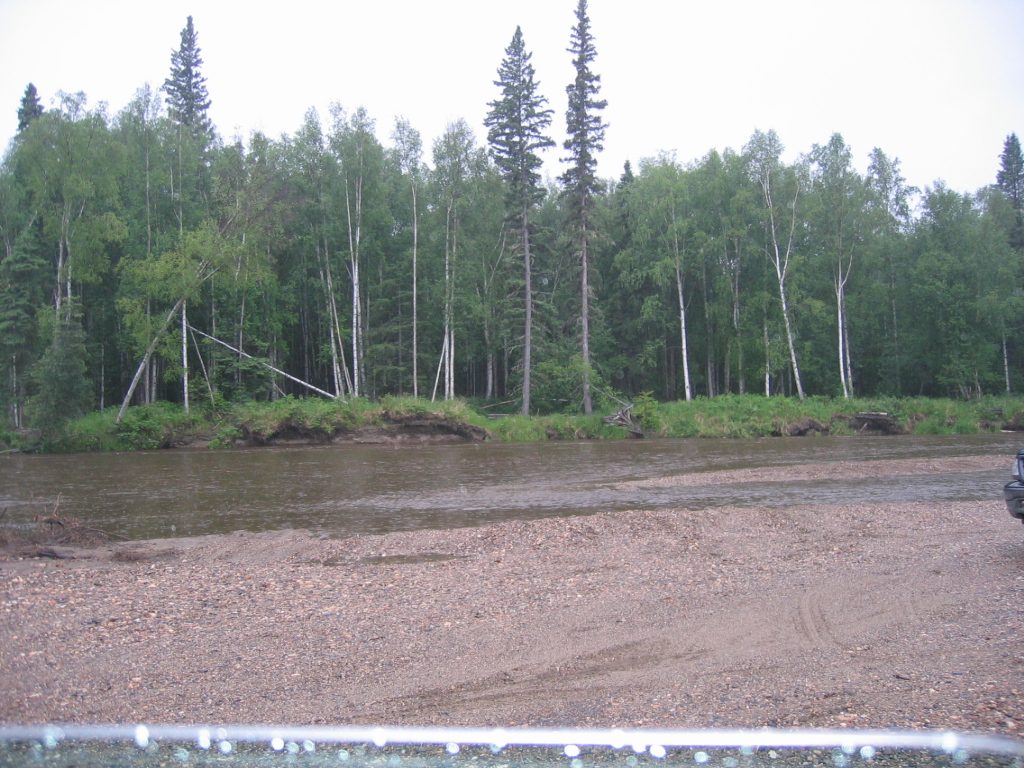 The river site for our "midnight sun" float.