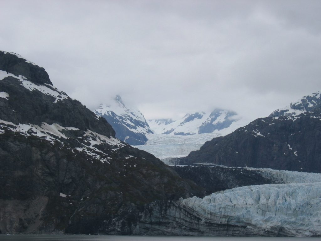 Can see the "flow" of the river as that is what a glacier is ... a moving ice river.