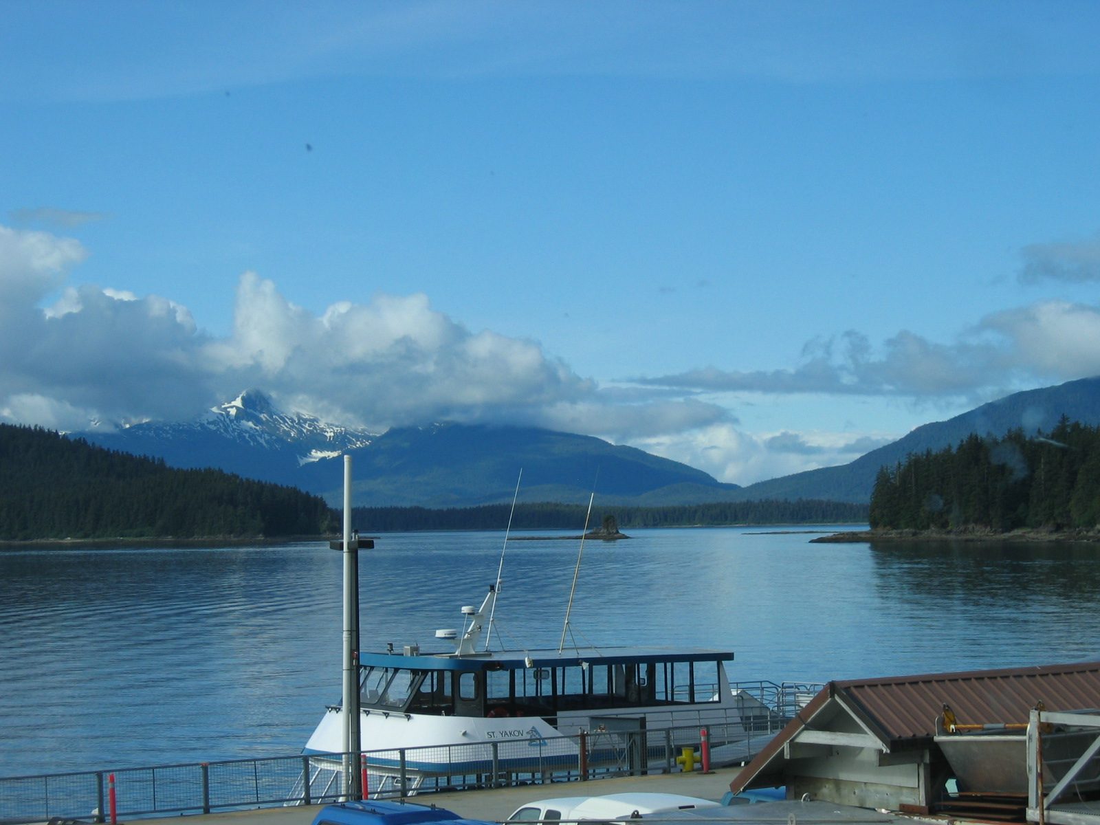 Having left the Mother Ship and taken a tour bus, we arrive at the whale watching expedition...