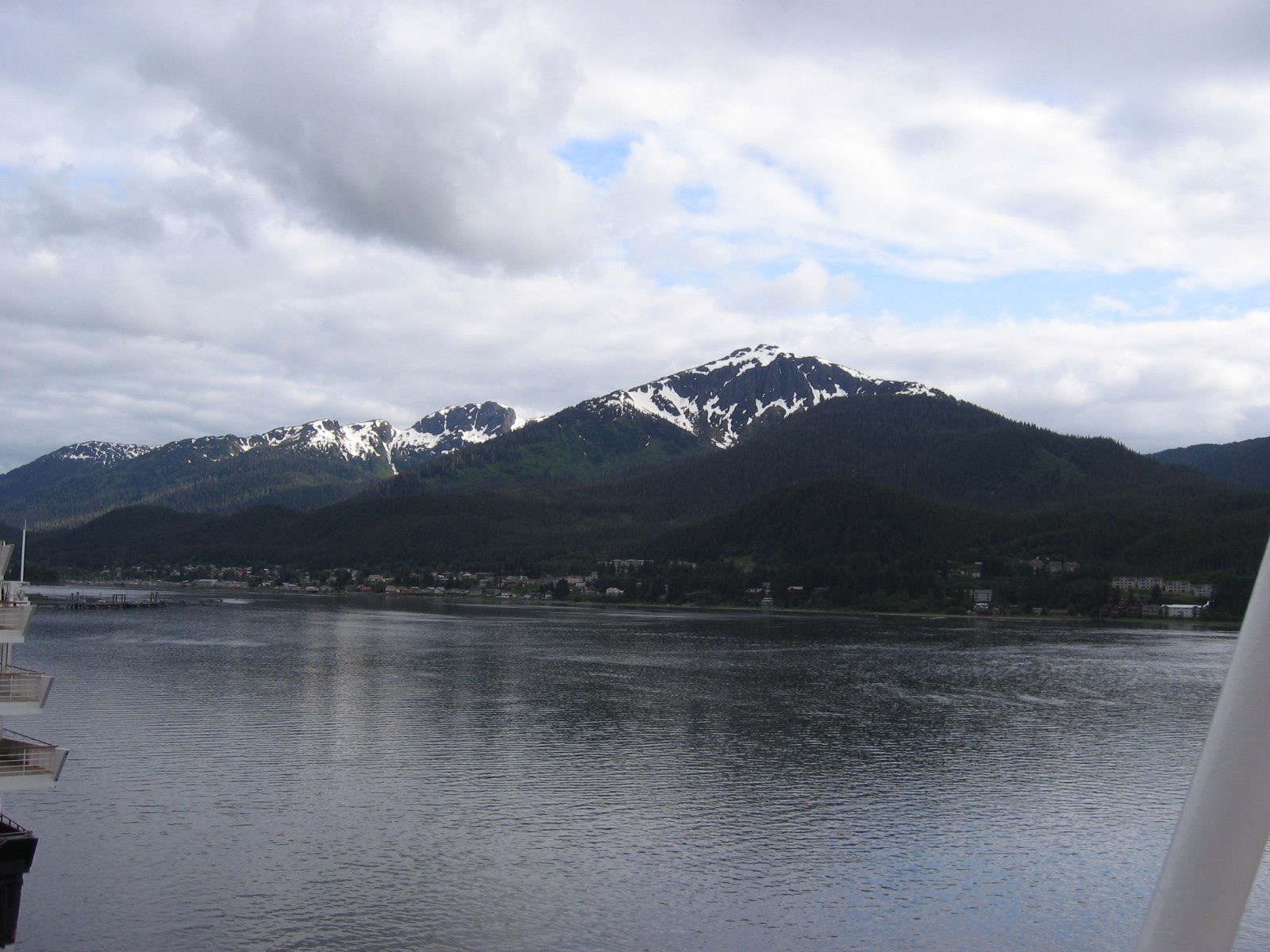 The view across the inlet from Juneau