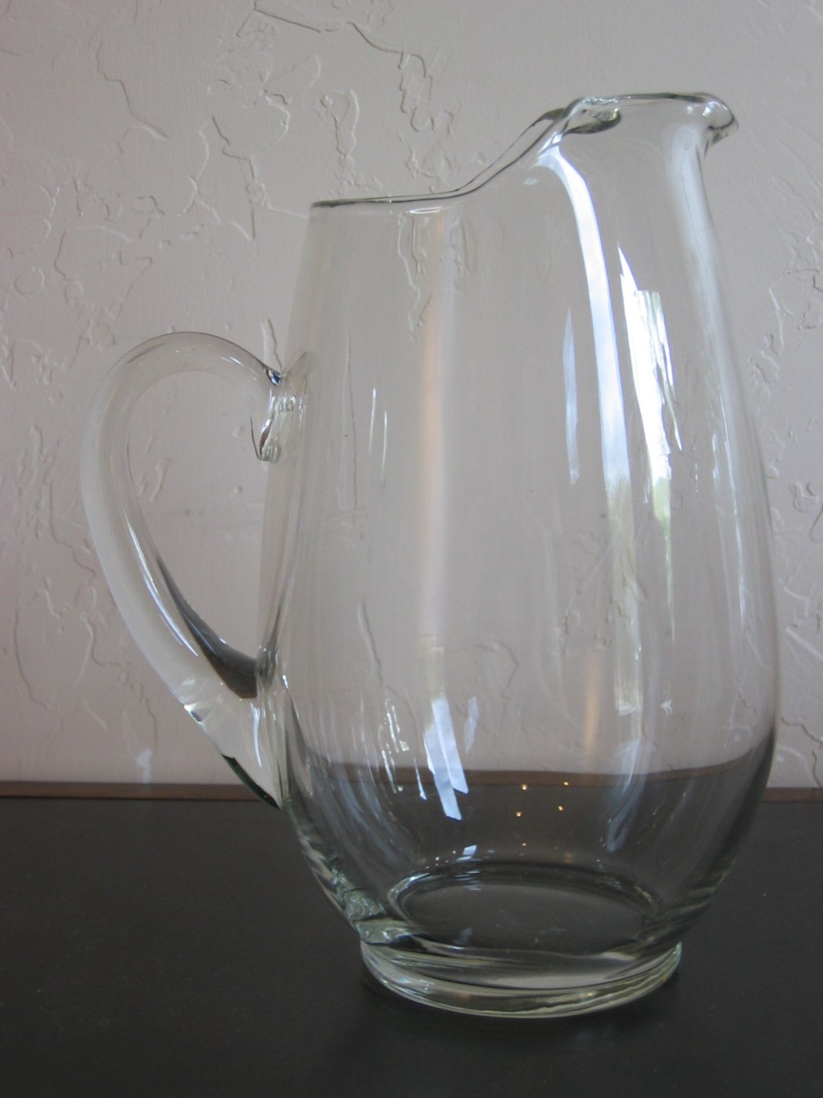 Lead crystal pitcher.  Heavy.