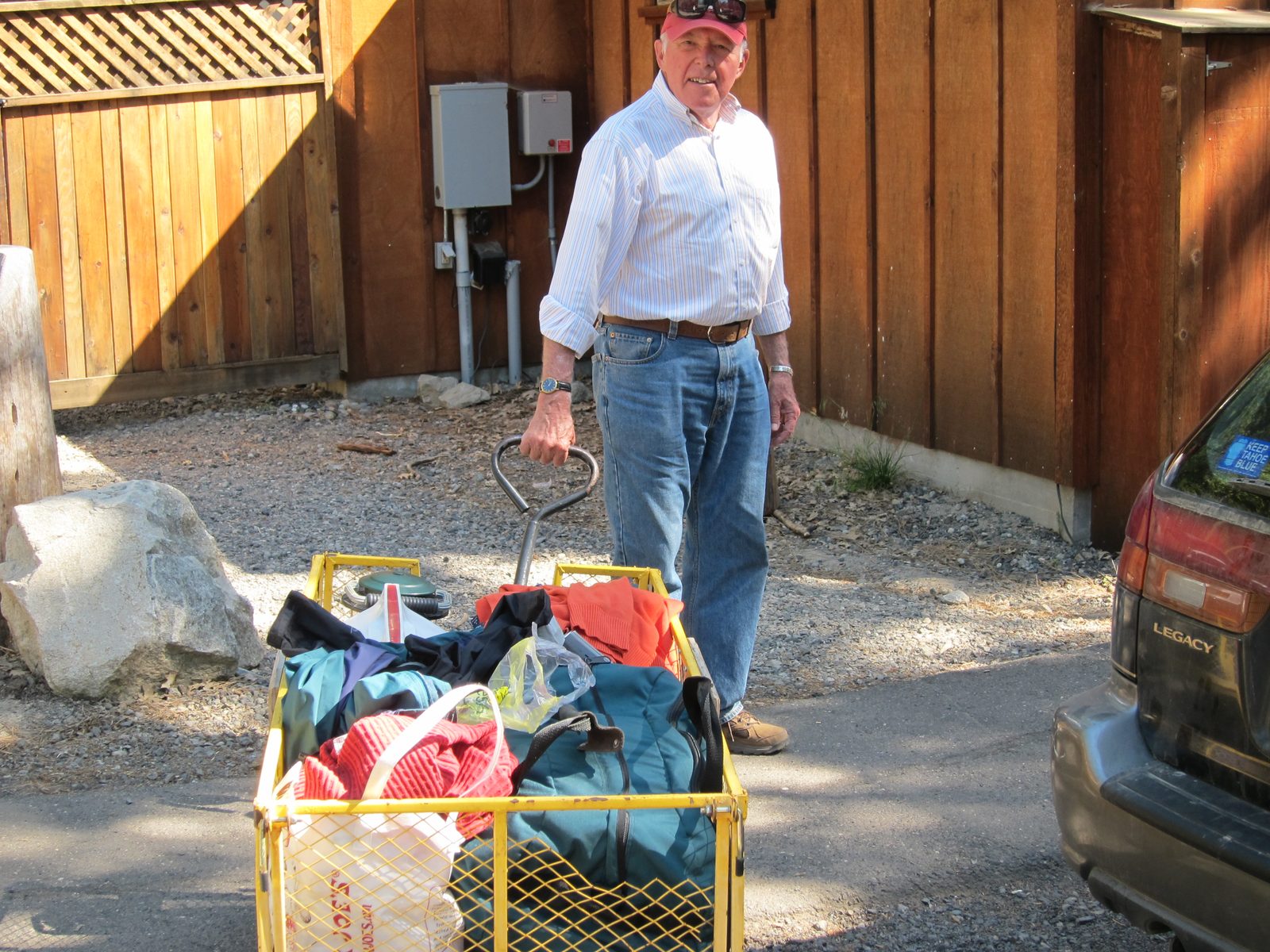 Just south of Hetch Hetchy is the Evergreen Lodge, which provided us a little cart to carry our...