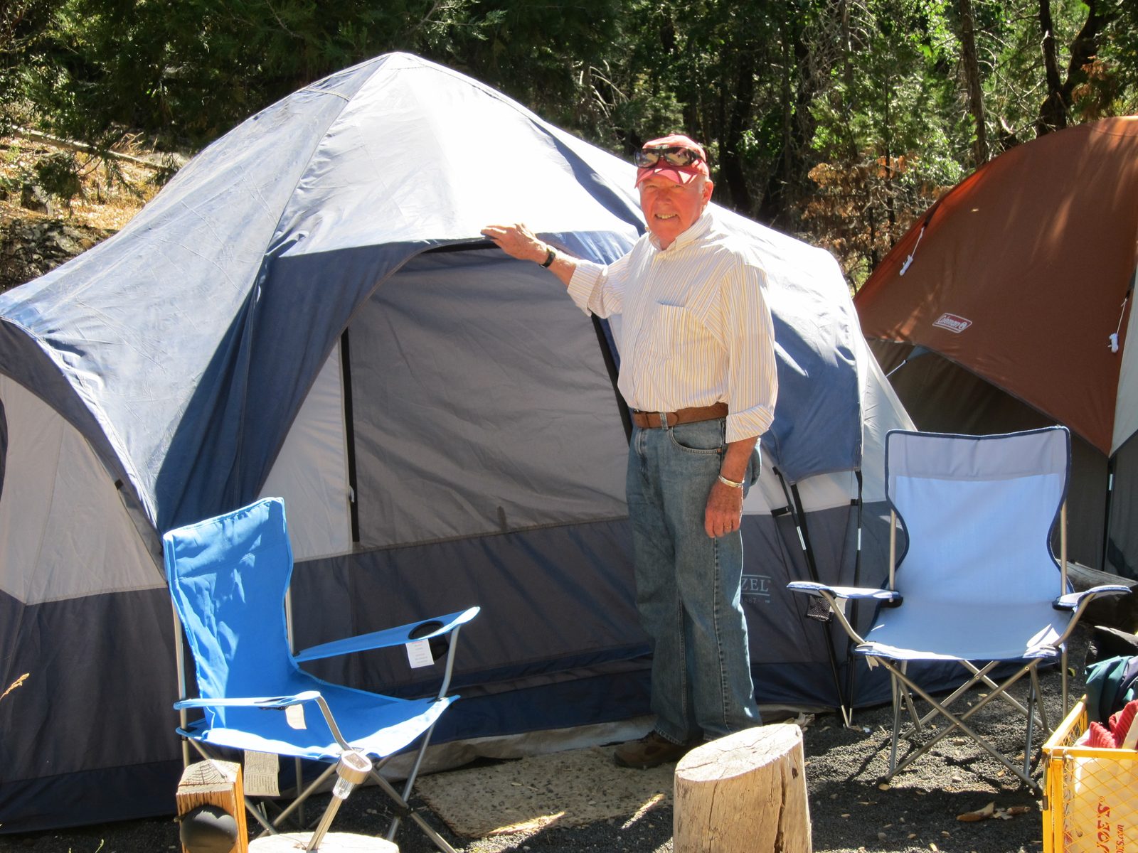 But first we got clothes etc into the tent.