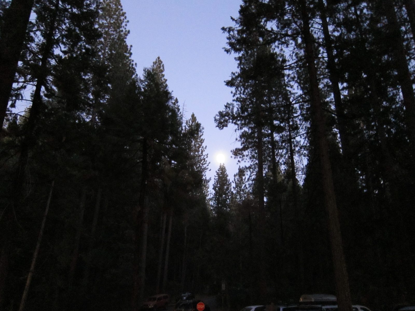 There's probably a way to take a picture of the moon with this camera, but I haven't read how yet.