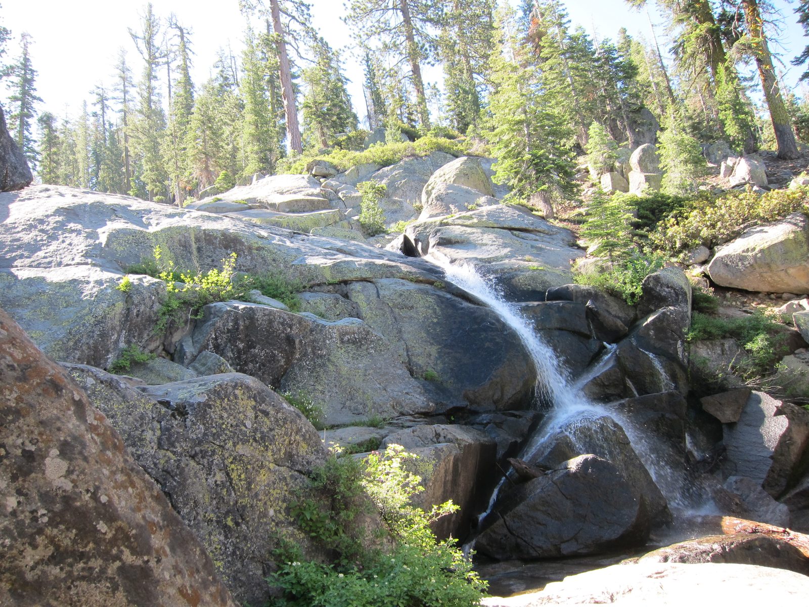 Looking up the falls.