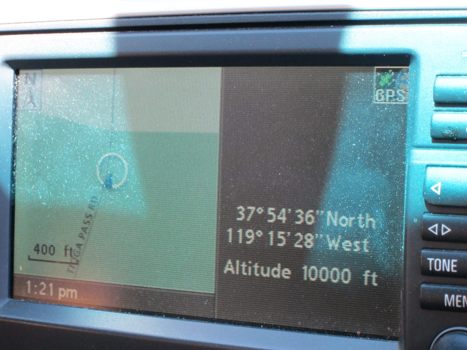 Going through the Tioga Pass Entry station.