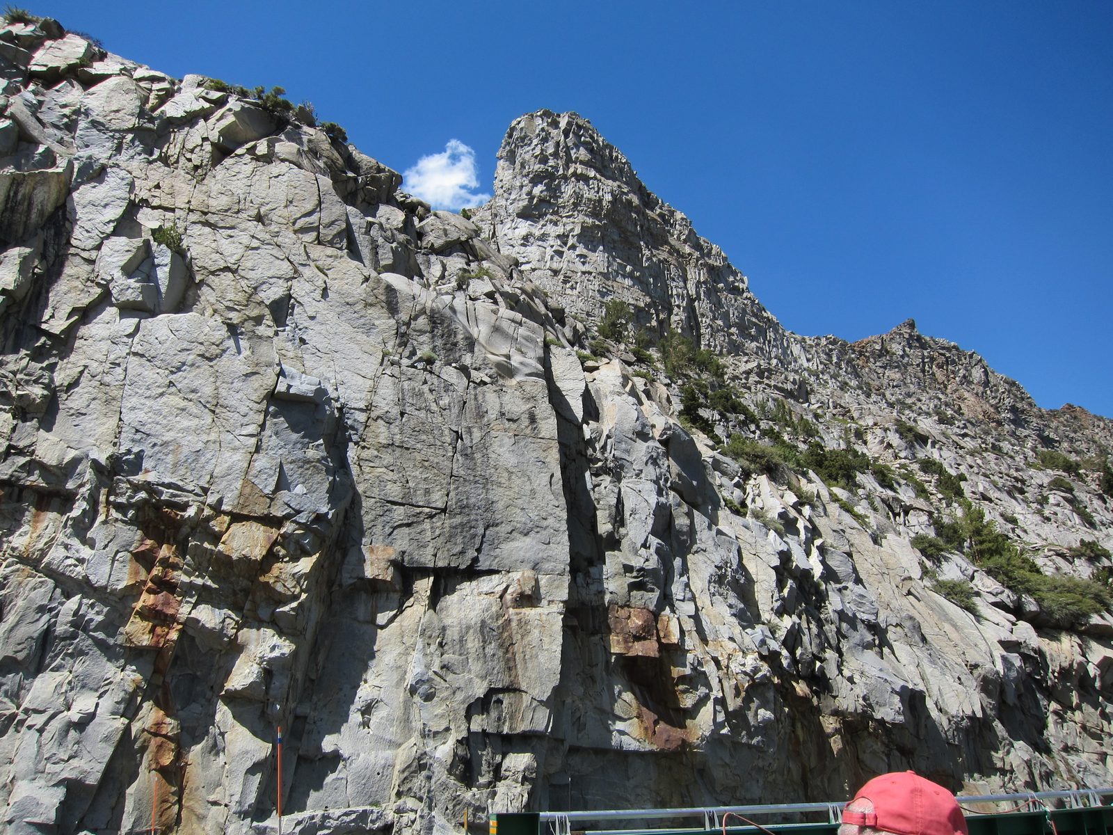 Not sure how I got Dad's hat in this picture.  Just a shot of the canyon side the engineers were...