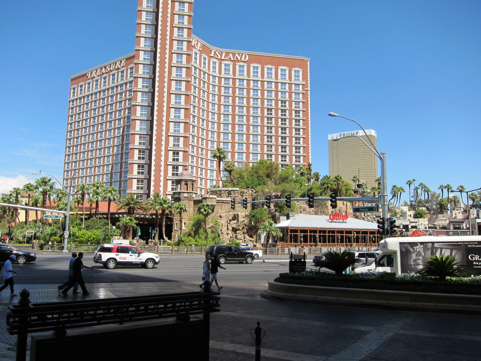 And across on the east side is Treasure Island.  This three-wing shape is very common in Las...