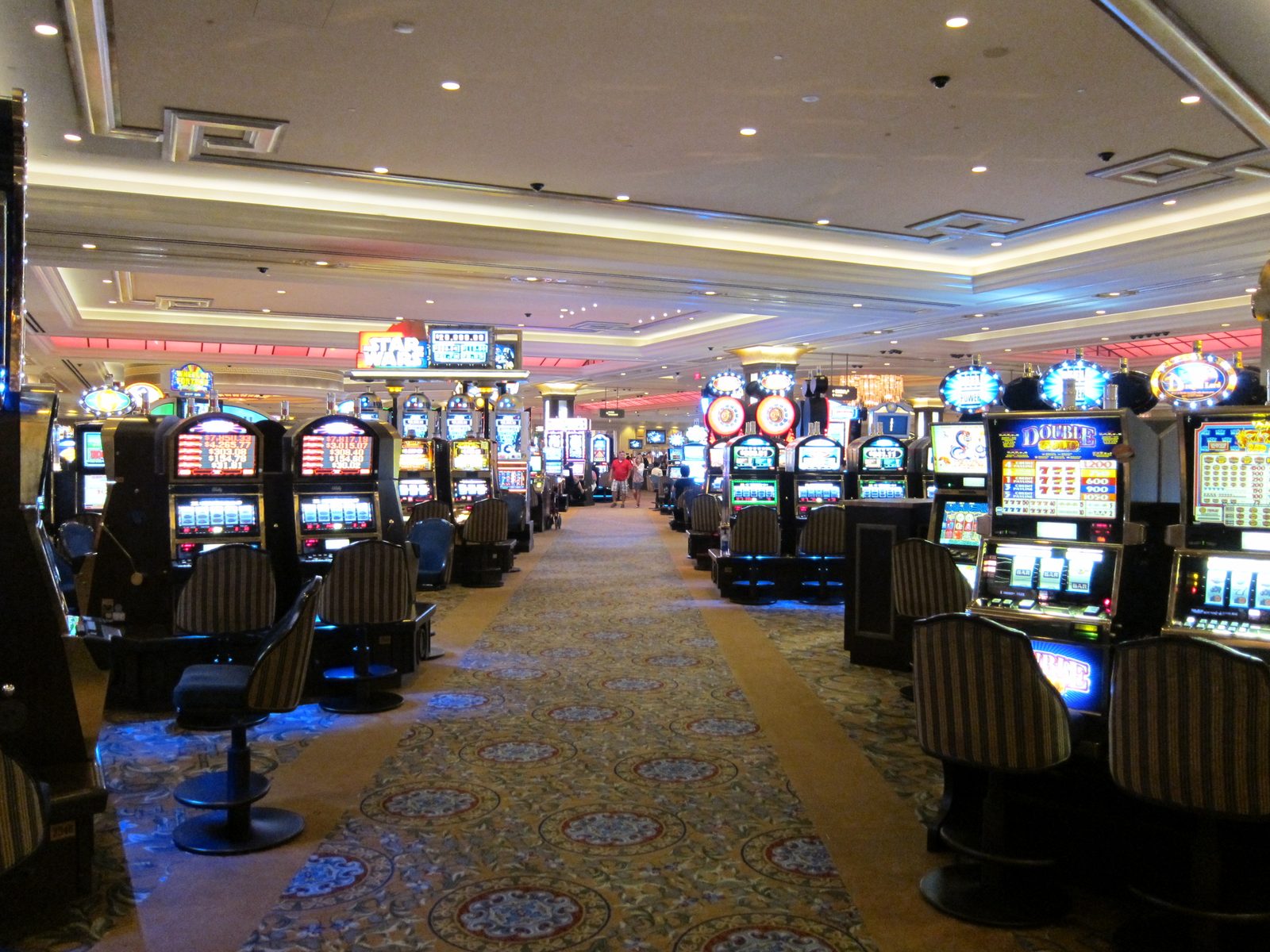The casino in the Palazzo.  It was the airiest, least smoky, most open casino we saw.  Were we...
