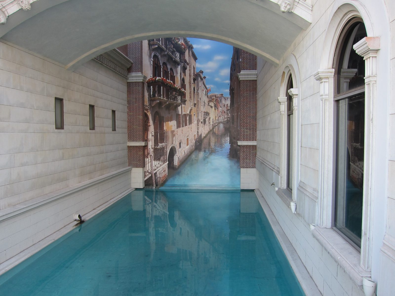 The Venetian had a canal which seemed to go on forever.