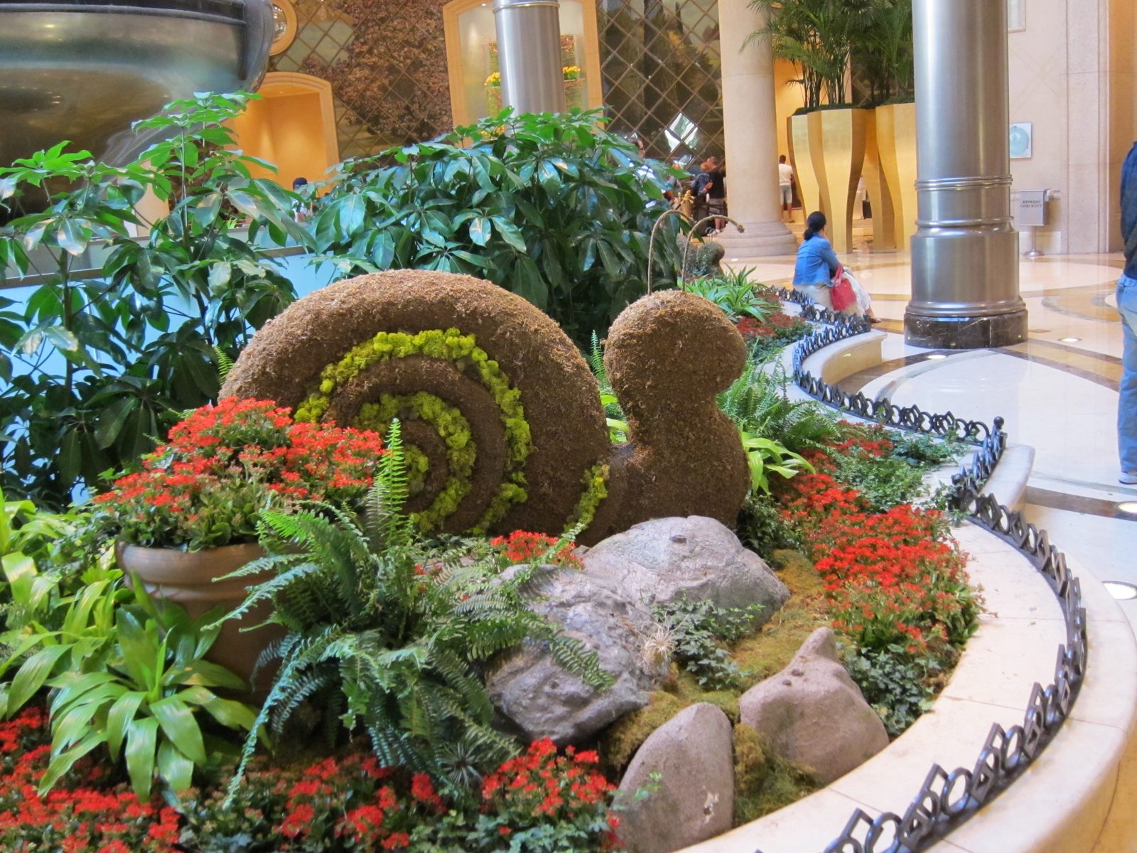 Giant snail in the Palazzo gardens.