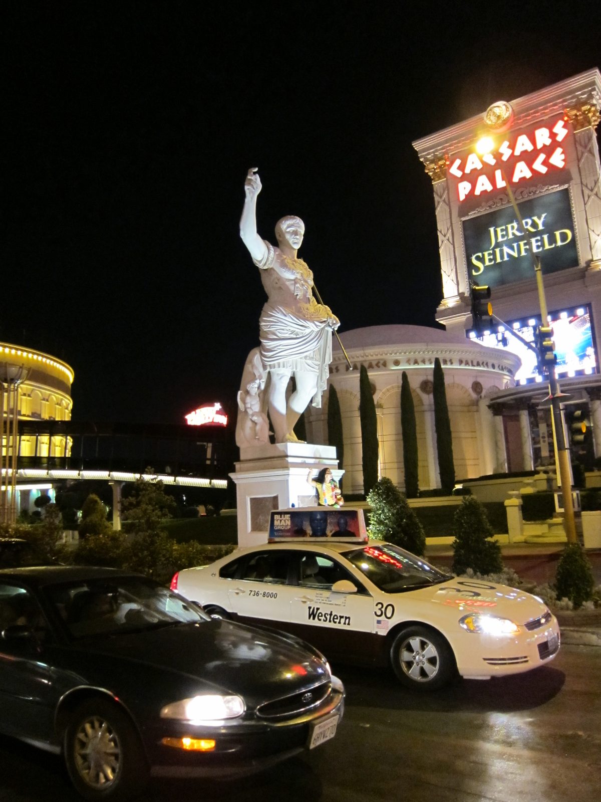 And Caesar himself hailing a cab.