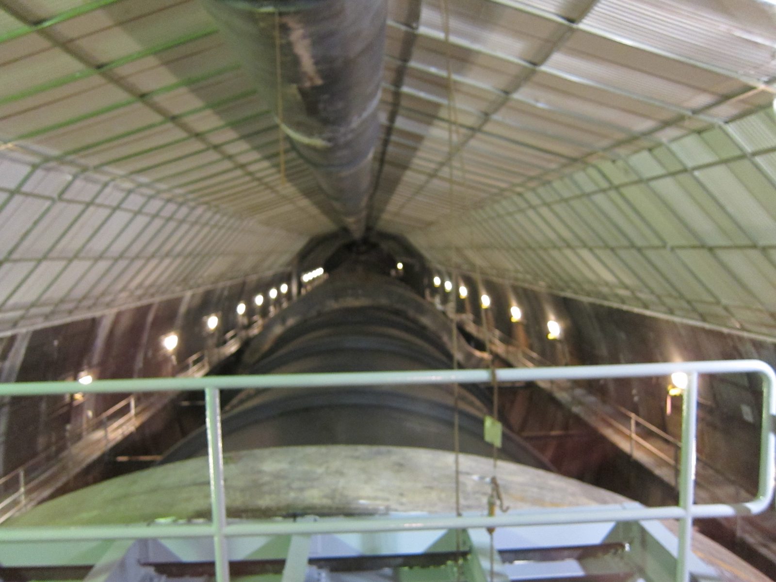 Looking into a diversion tunnel.  Four of these were dug through the canyon walls starting north...