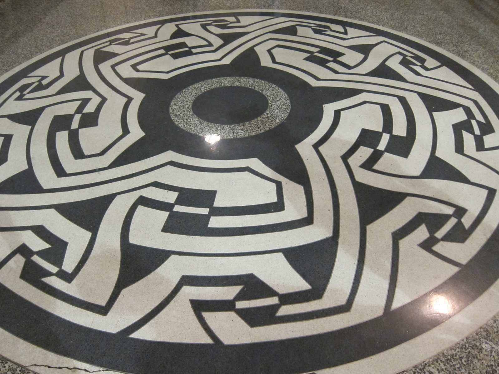 Everything inside the dam was spotless.  The floors were terrazzo tile with intricate designs.