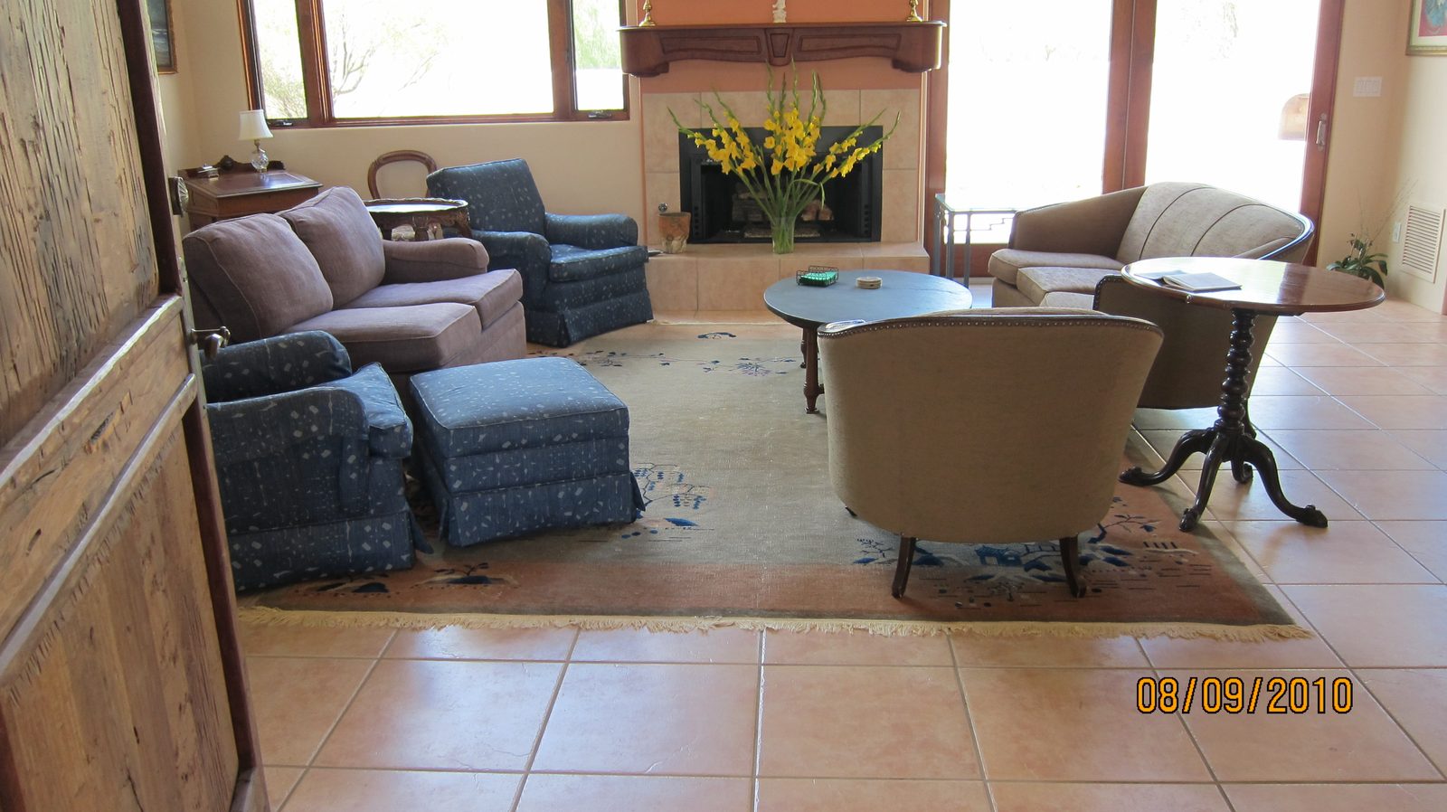 View from front door.  Reemphasizes need to push things away from center