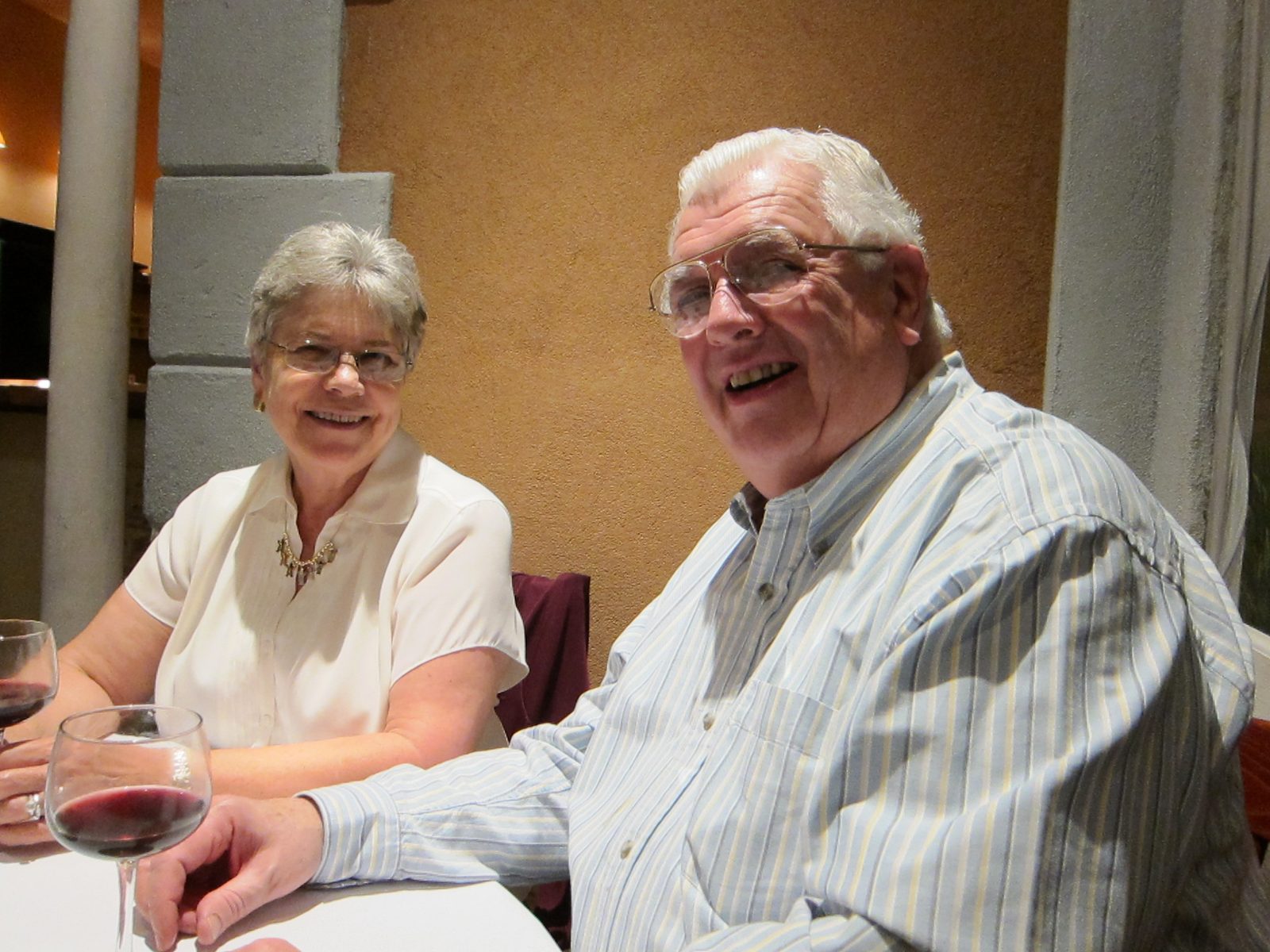 Lyman Brown and Anne ... all this at Freddie's restaurant
