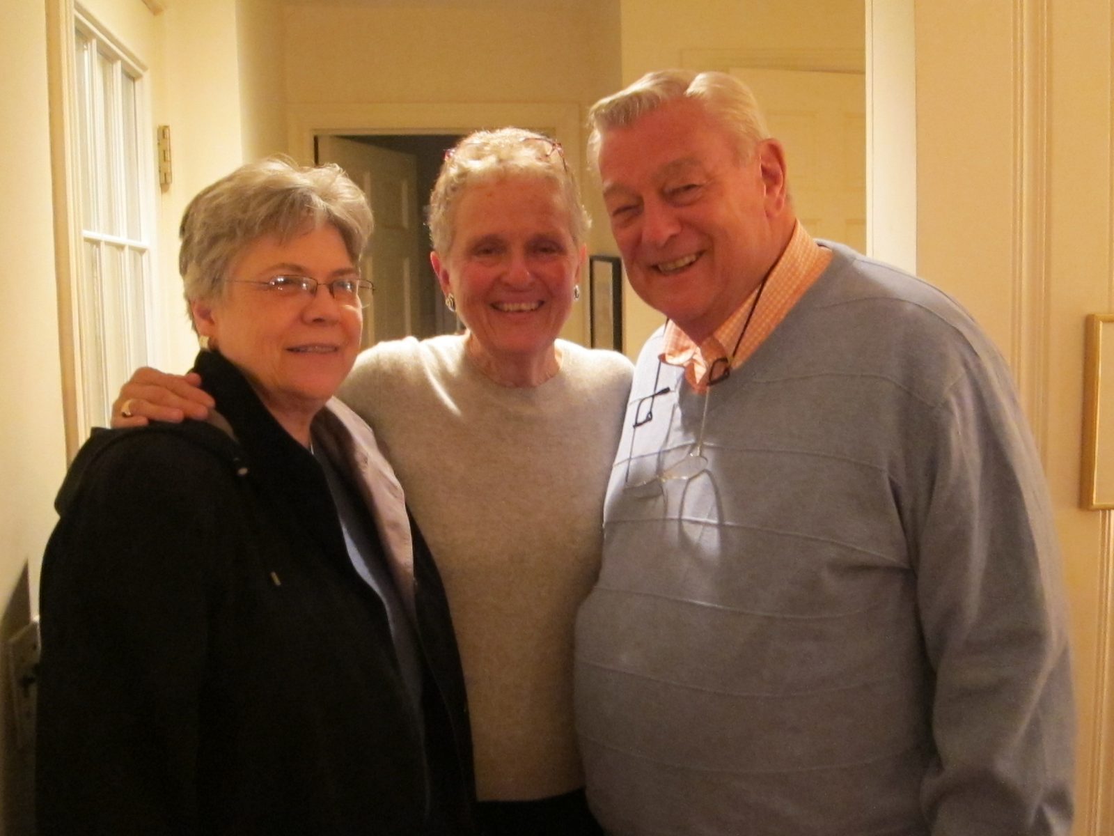 Anne and Les with our hostess.  Les looking somewhat svelte - down 45 pounds at this point