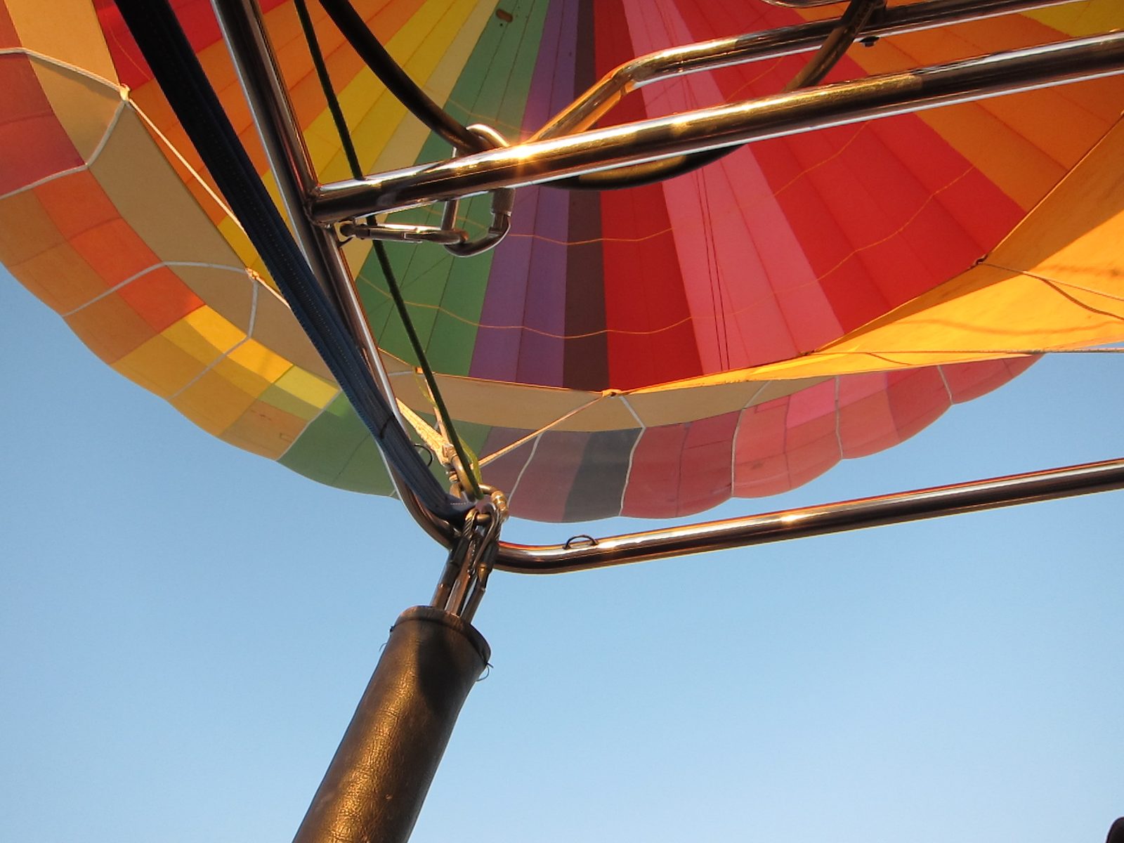 We're in the basket, looking up