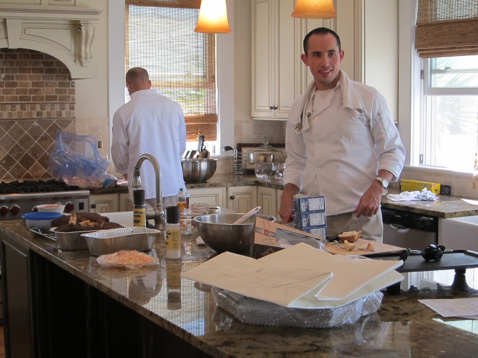 Our chefs preparing lunch on Friday.  From the CIA of Charleston